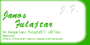 janos fulajtar business card